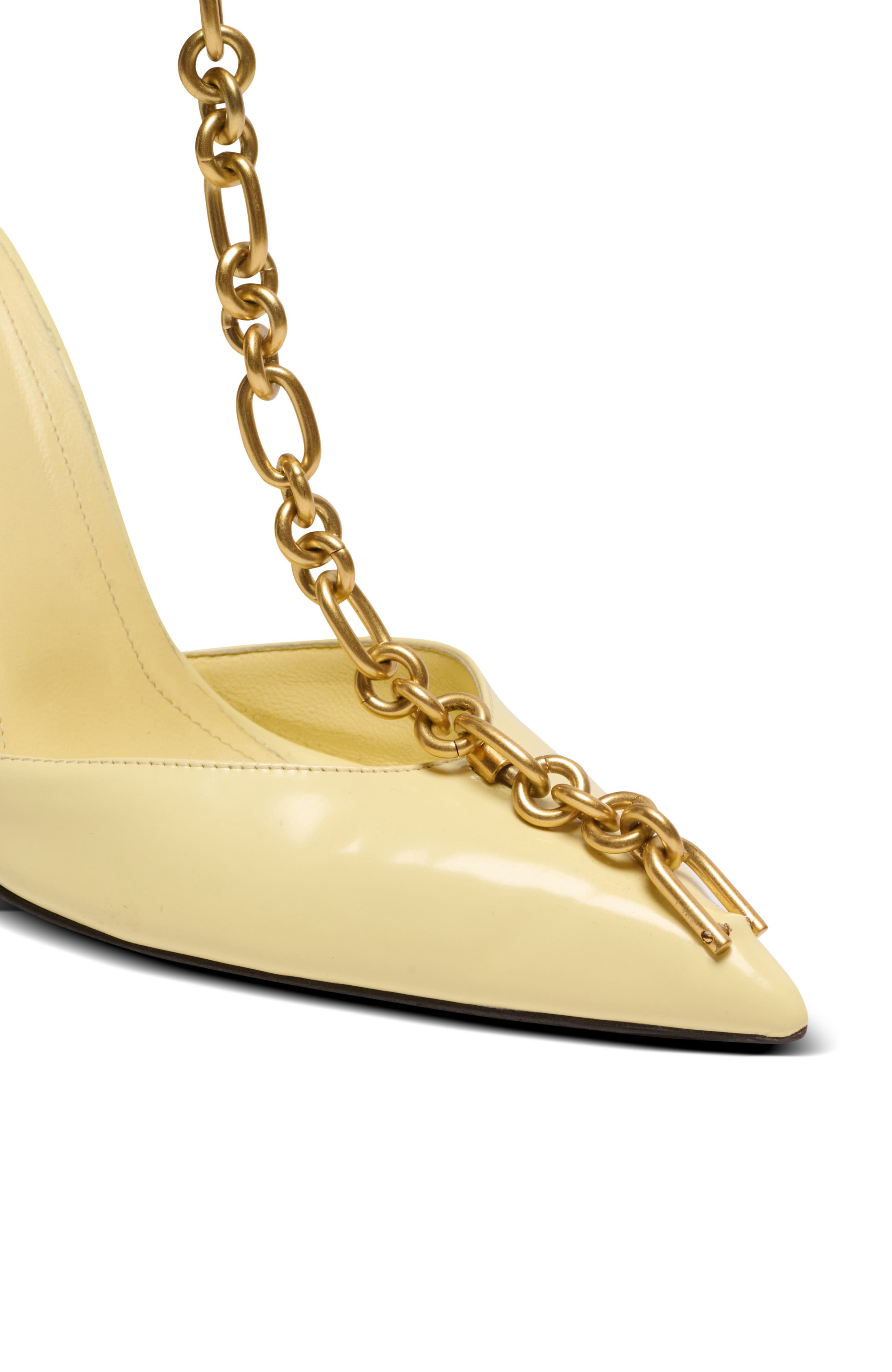 Balmain Sync patent leather stilettos, Alternate, color, Yellow