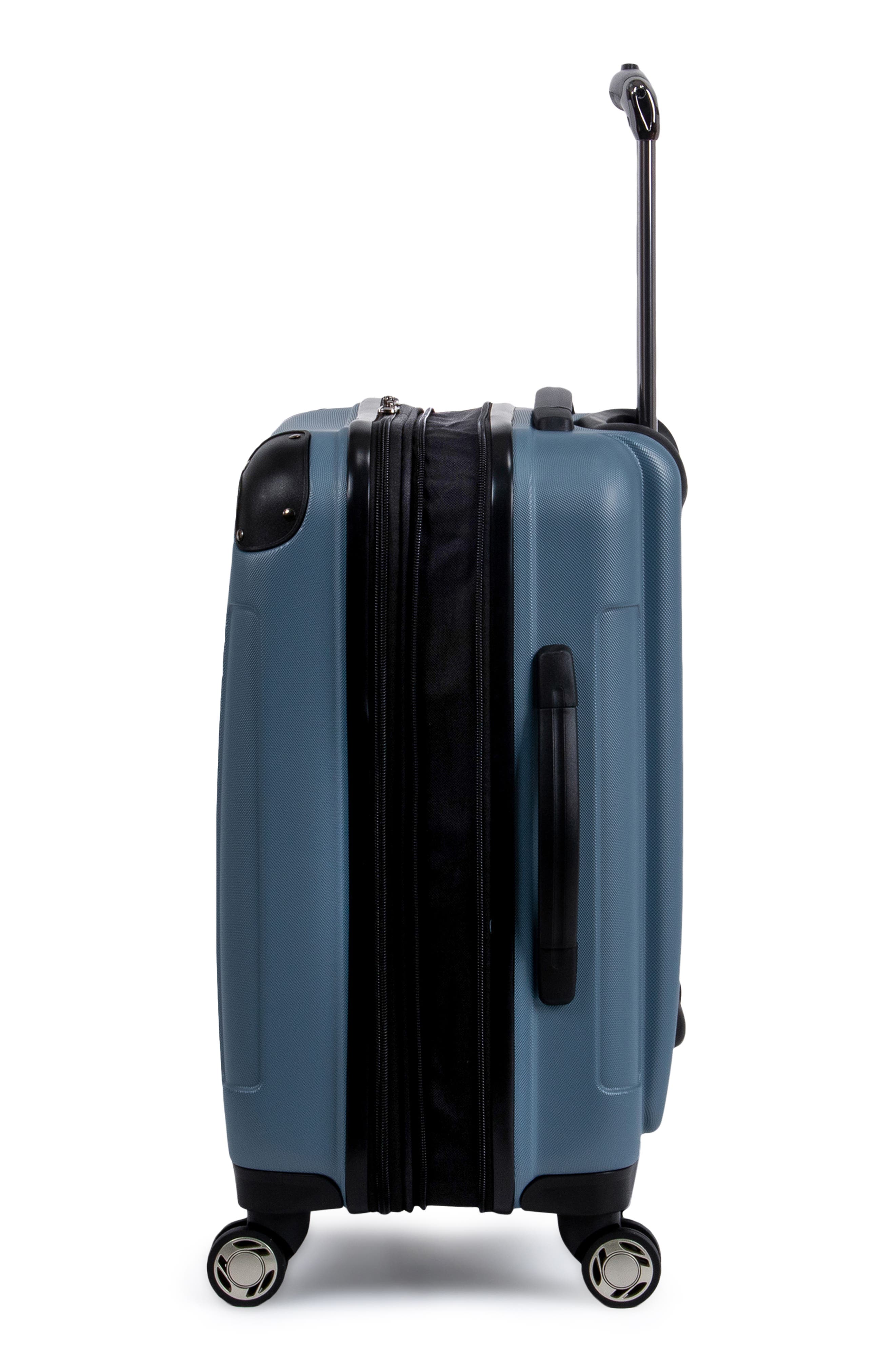 Kenneth Cole Reaction Renegade 20” Lightweight Hardside Expandable Carry-On Luggage, Alternate, color, Granite Blue