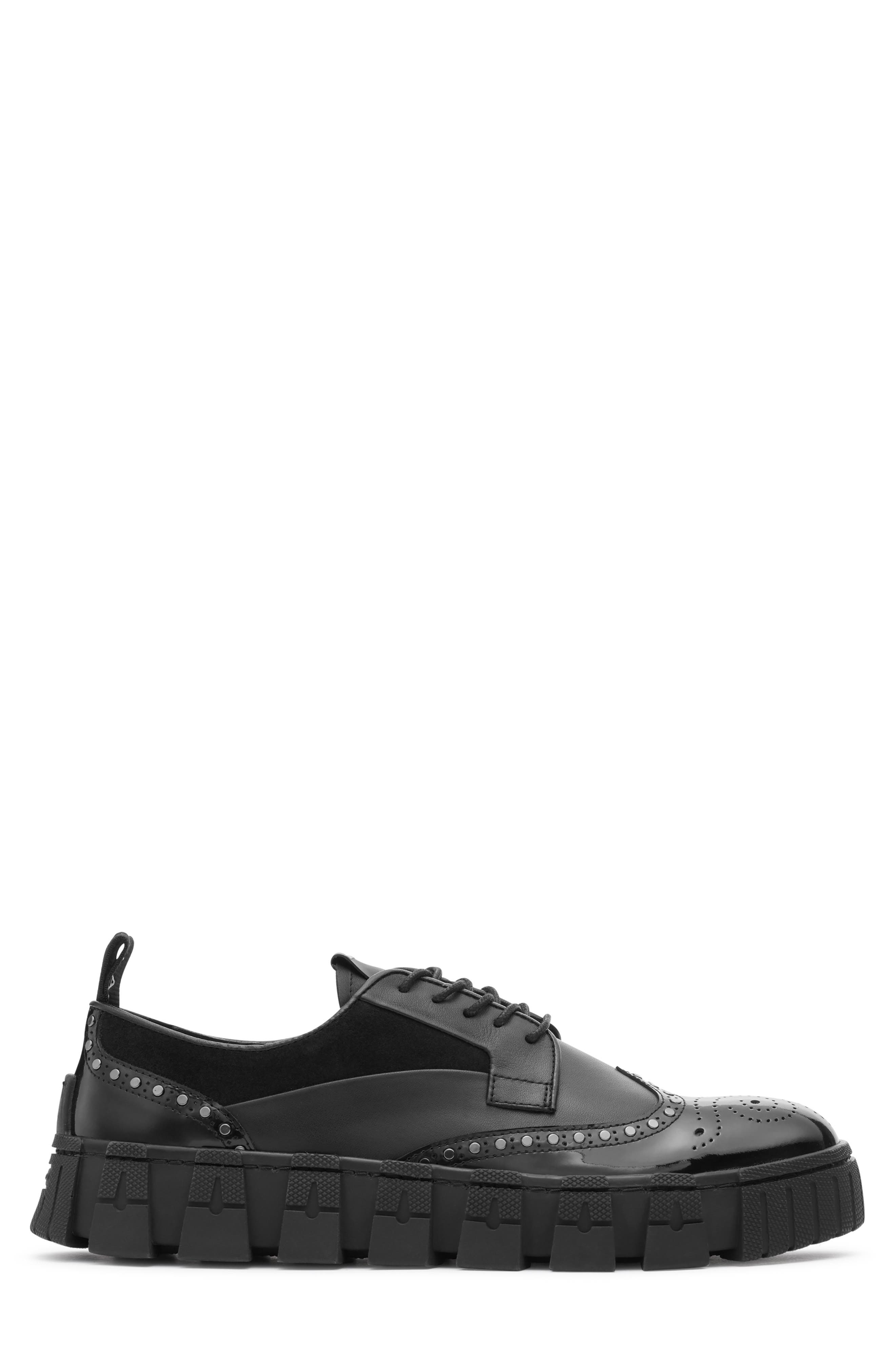 KARL LAGERFELD PARIS Studded Wingtip Derby, Alternate, color, 