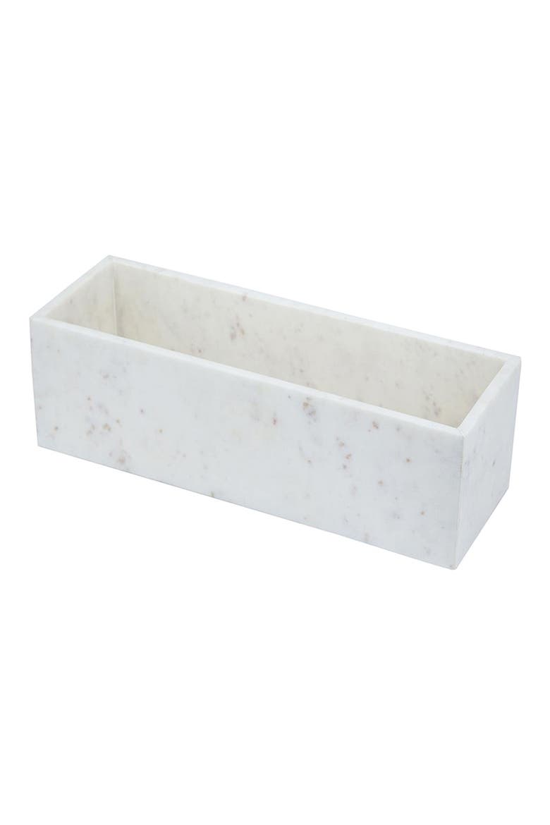Rectangular Marble Tray, Main, color, WHITE