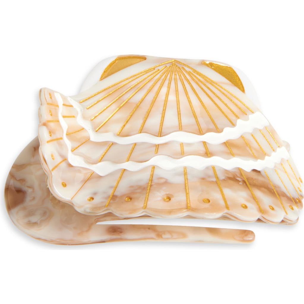Solar Eclipse Hand-painted Seashell Hair Comb