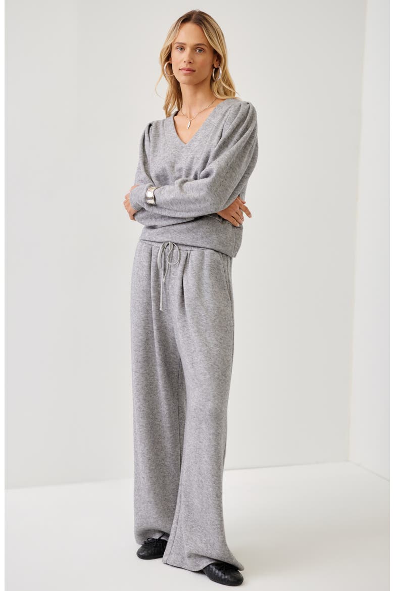 Cambria Pleated Sleeve Top, Alternate, color, GRAY