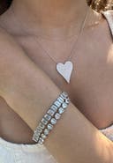 SHYMI Cubic Zirconia Heart Tennis Bracelet