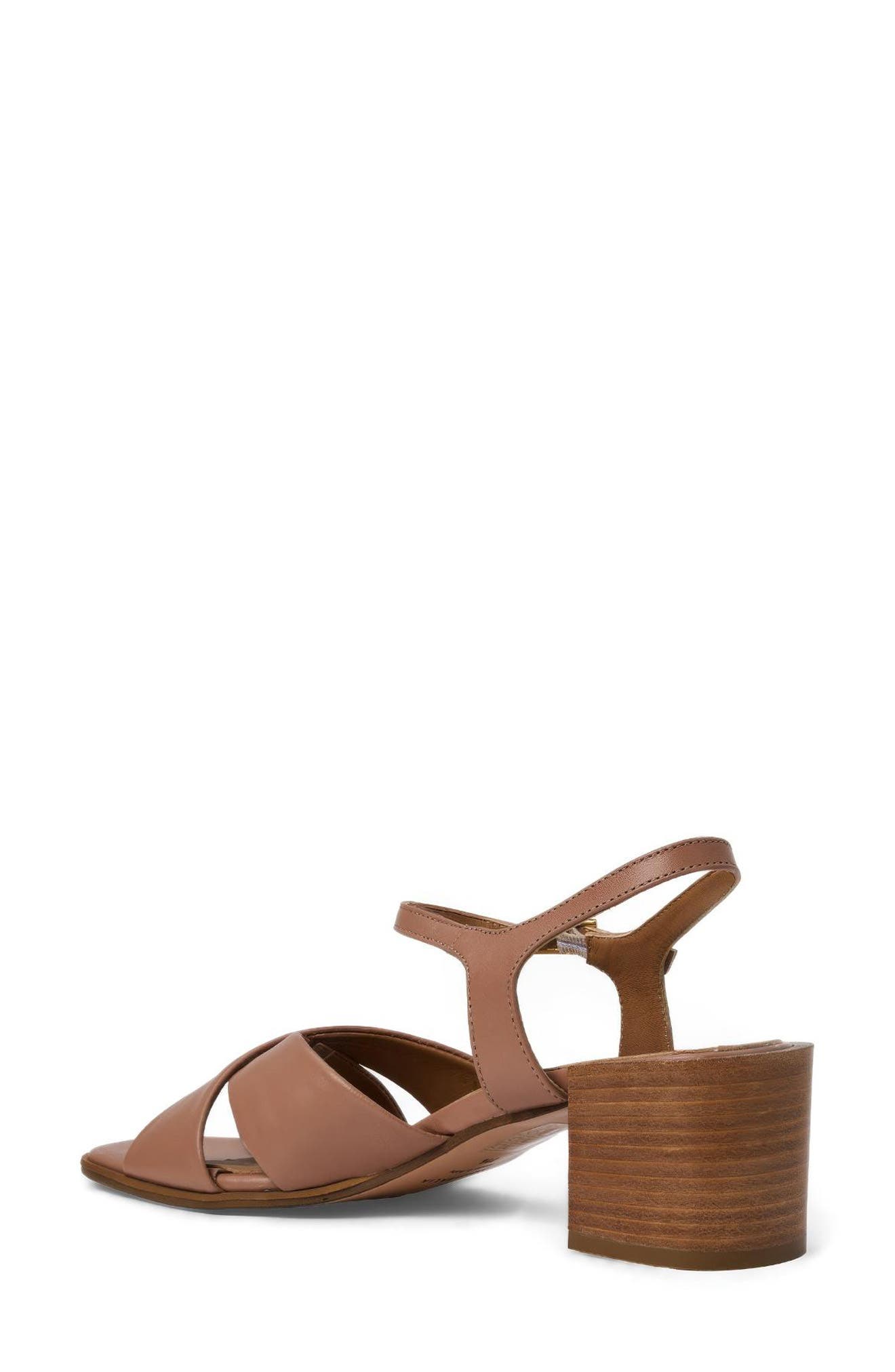 Domenica Weatherproof Ankle Strap Sandal, Alternate, color, CLAY NAPPA