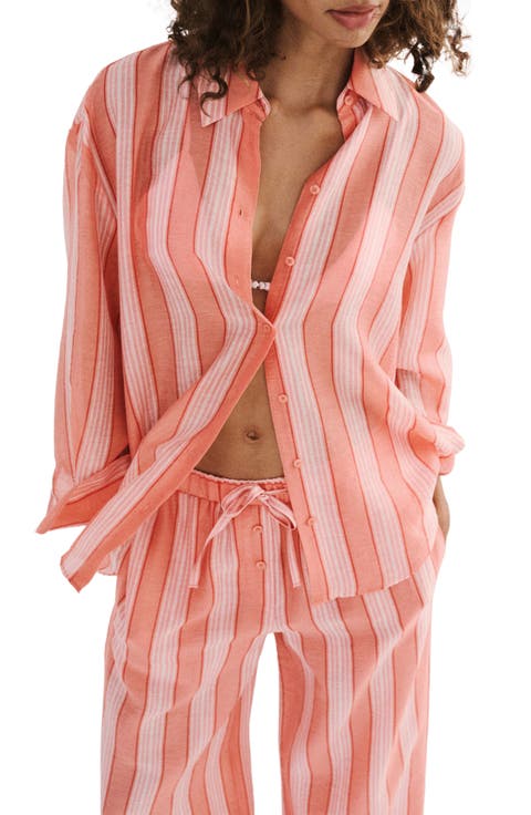 Striped Button-Up Shirt