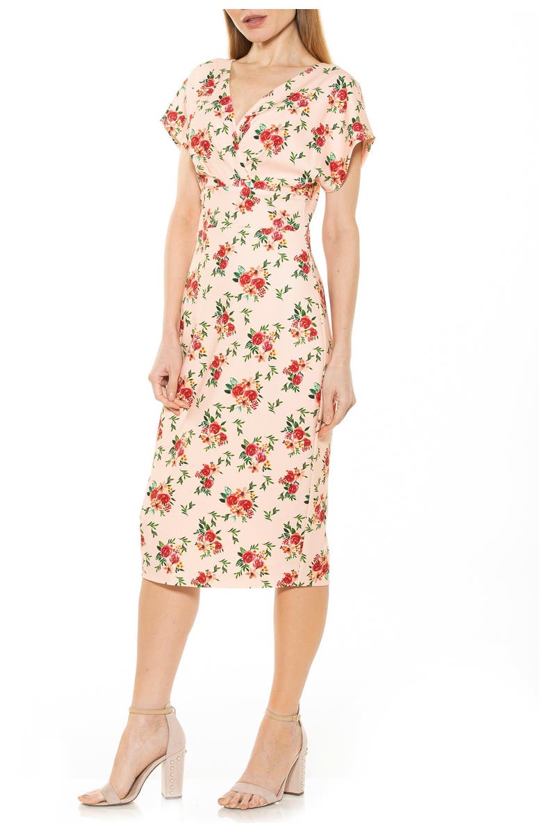 Alexia Admor Naomi Drape Sheath Dress, Alternate, color,