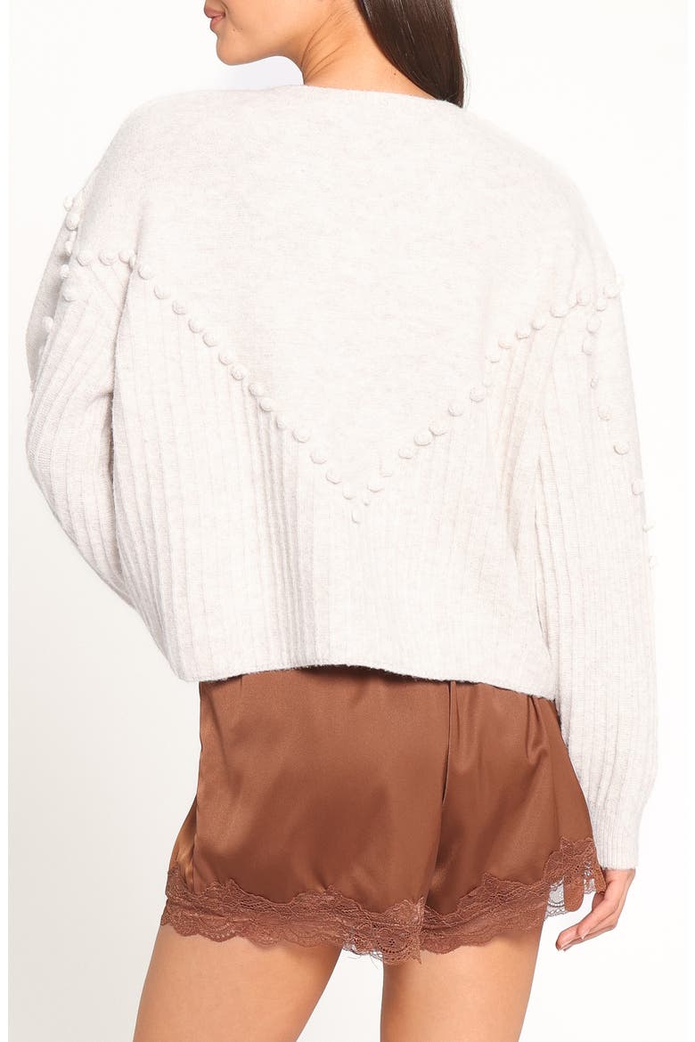 Tiziana Bobble Cardigan, Alternate, color, OATMEAL