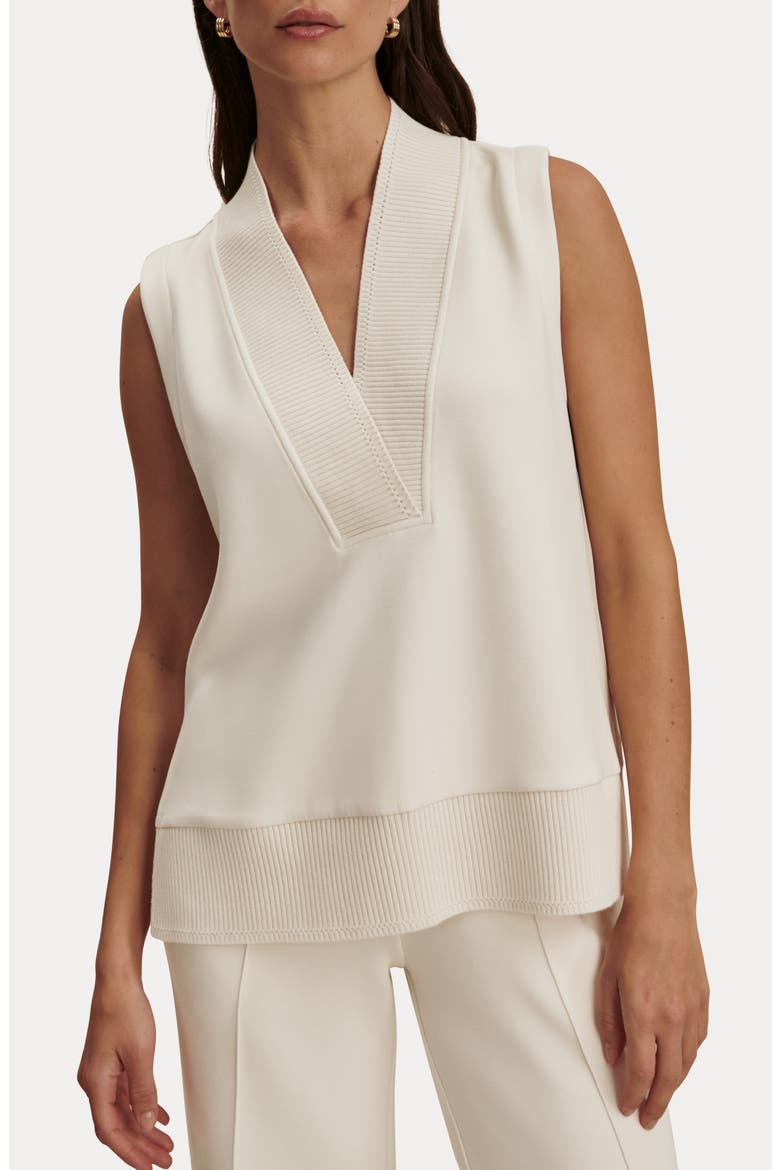 Freida V-Neck Jersey Tank, Main, color, PRISTINE