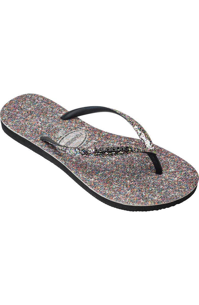 Havaianas Slim Glitter Flip Flop, Alternate, color,