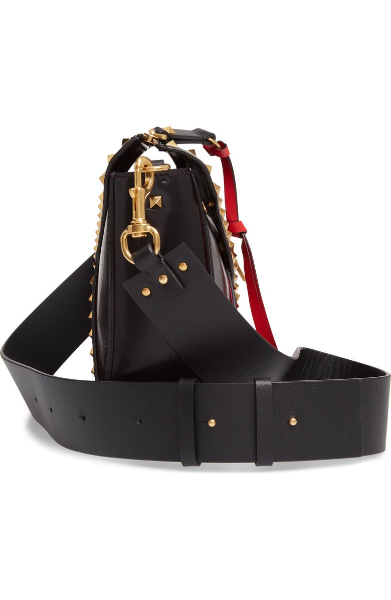 Valentino Garavani Medium Rockstud Hype Leather Shoulder Bag, Alternate, color,