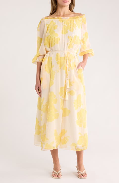 Ruffle Neck Maxi Dress