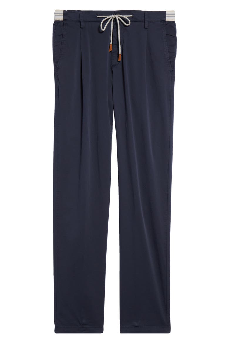 Drawstring Waist Stretch Cotton Pants, Alternate, color, BLUE NUOVO