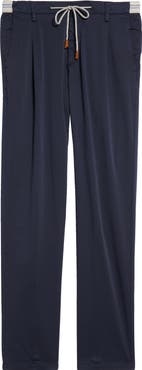 Eleventy Drawstring Waist Stretch Cotton Pants