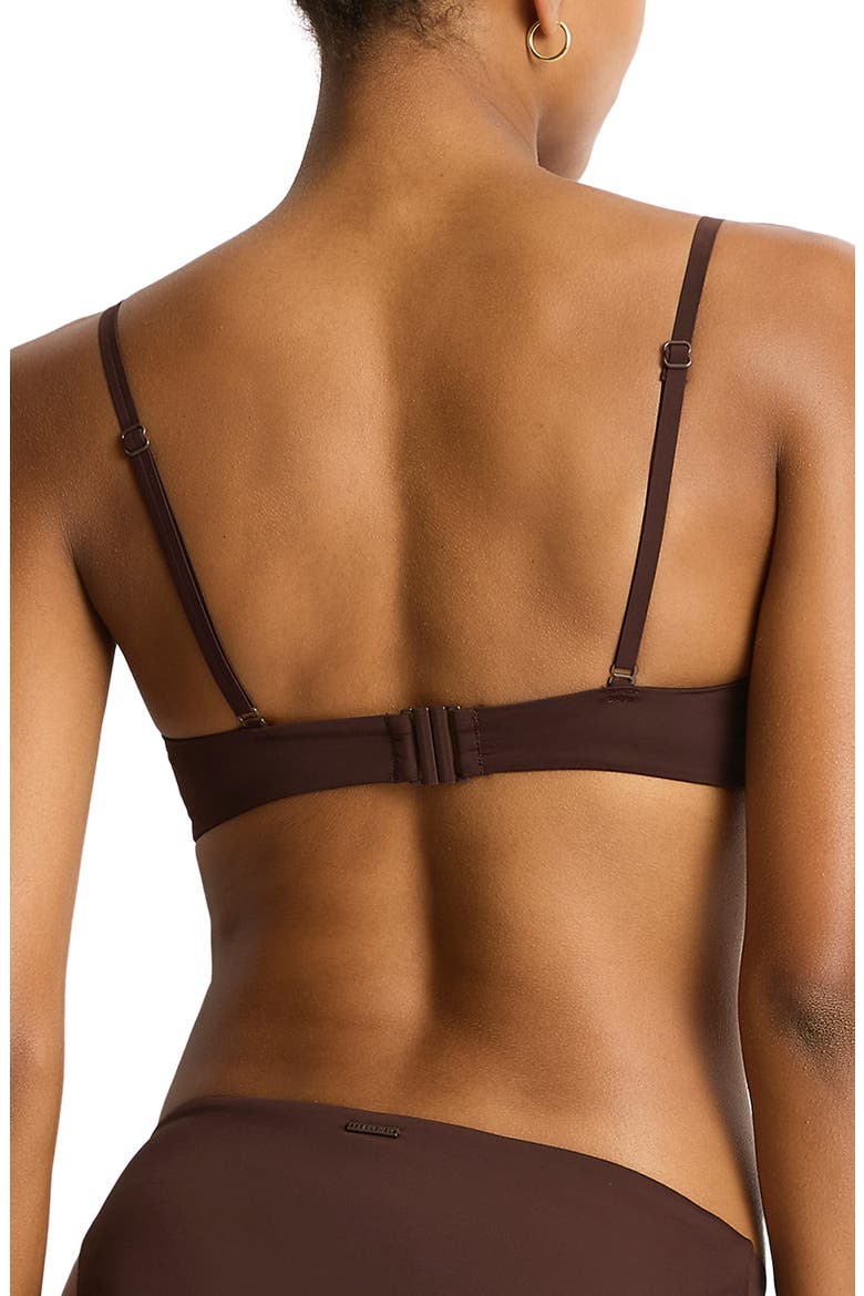 Mythos Scoop Neck Bikini Top, Alternate, color, COCOA