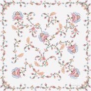 Jessie Zhao New York Dawn Garden Double Sided Silk Scarf