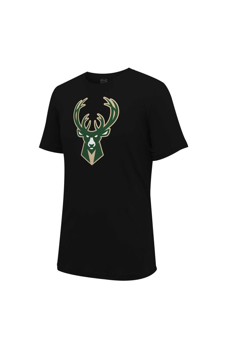 Stadium Essentials Unisex Stadium Essentials Black Milwaukee Bucks Primary Logo T-Shirt, Alternate, color, Black