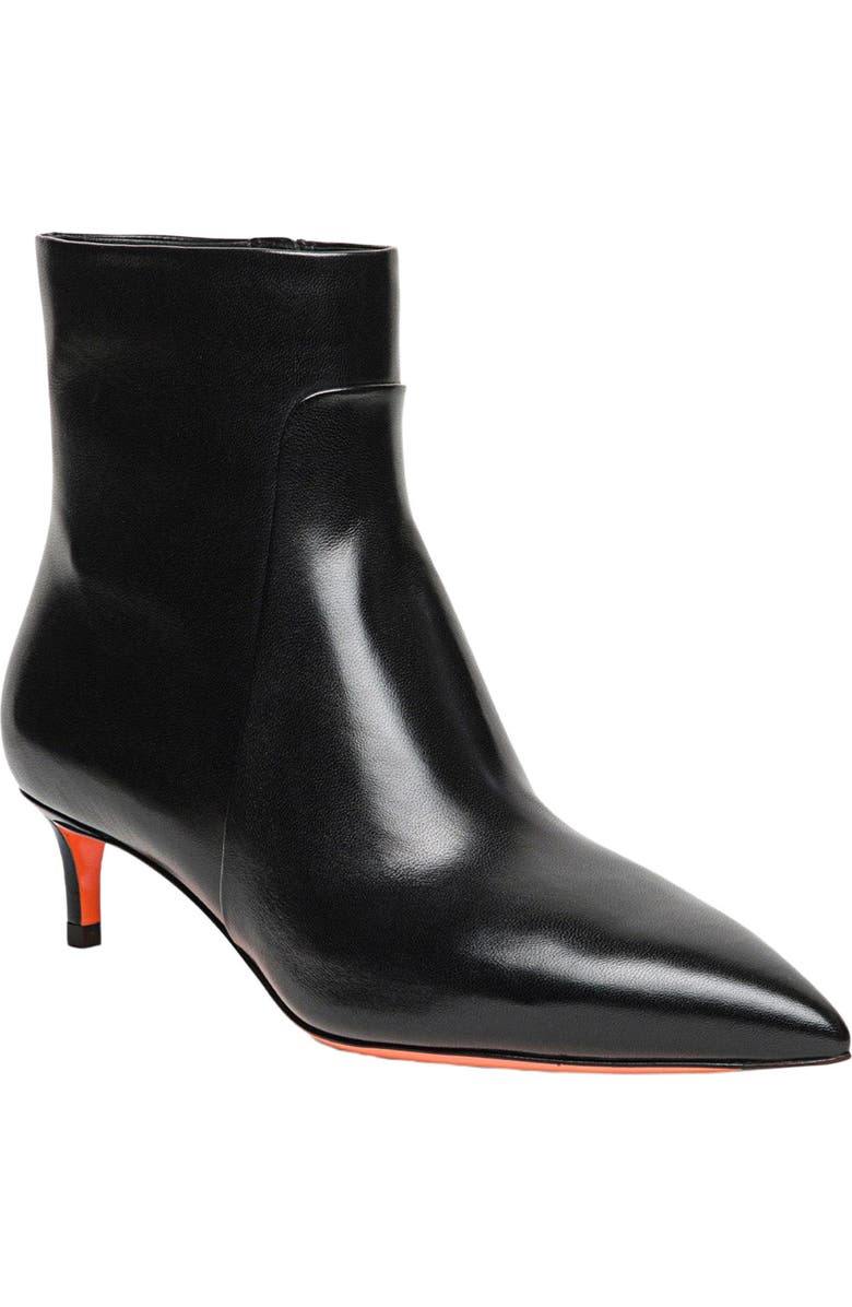 Santoni Women's leather ankle boot, Alternate, color, Black