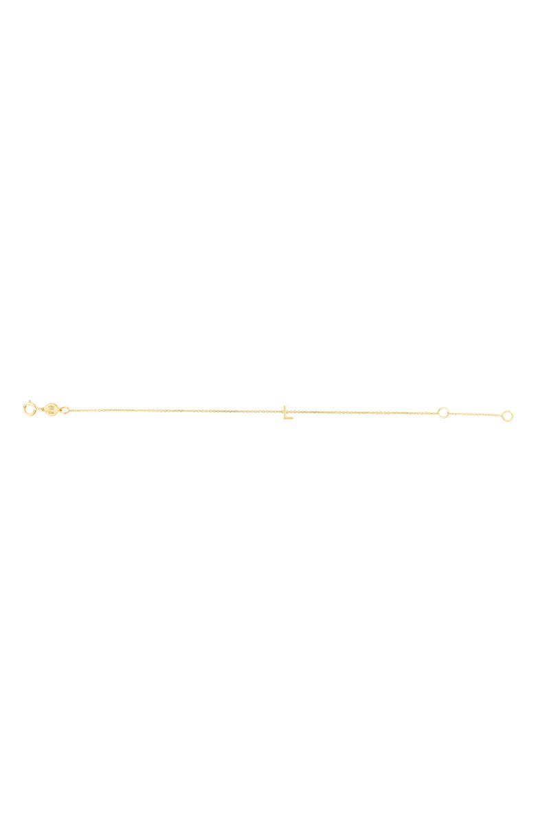 KARAT RUSH 14K Gold Initial L Bracelet, Main, color, 