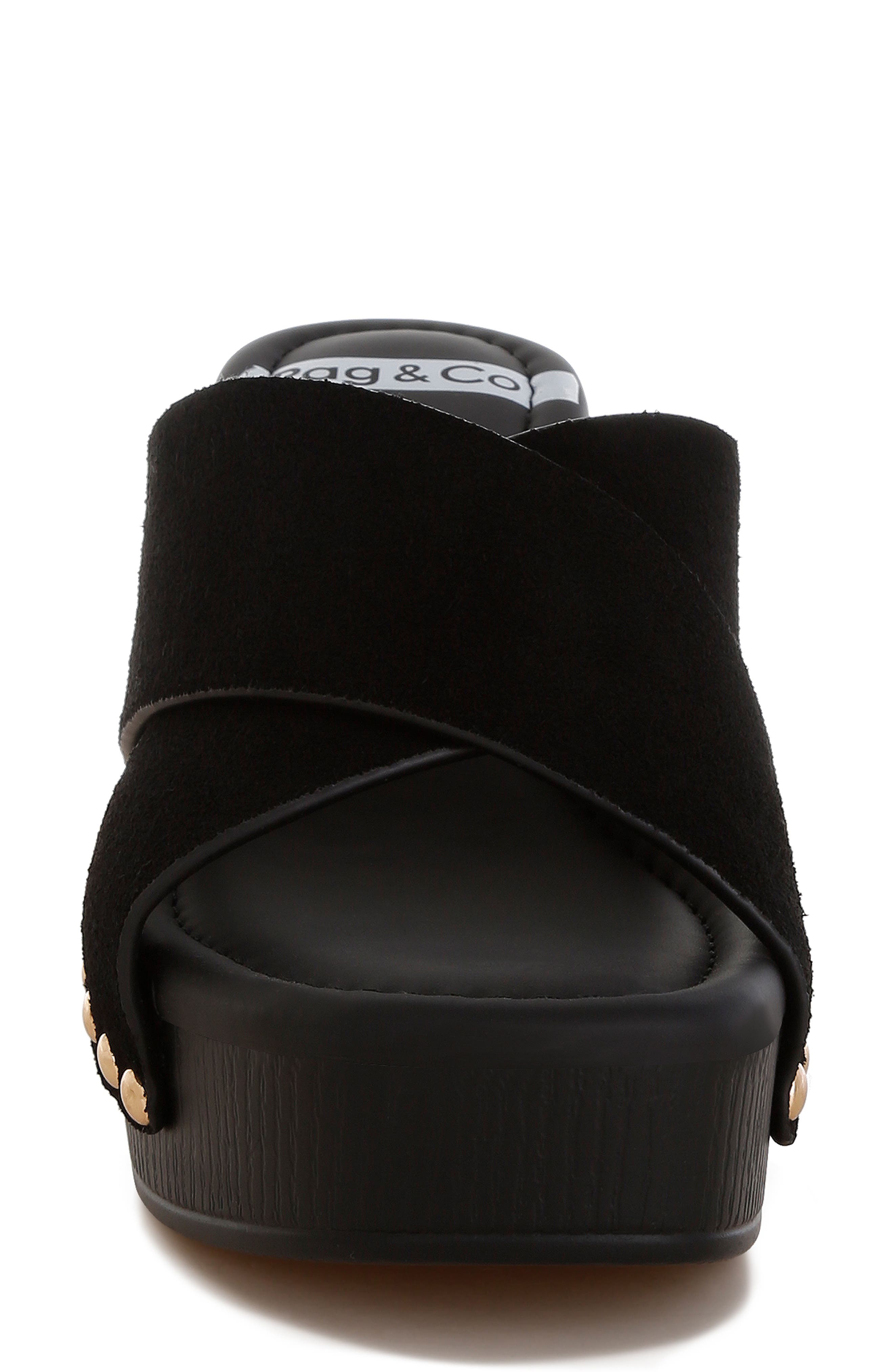 Rag & Co Maersk Platform Sandal, Alternate, color, Black