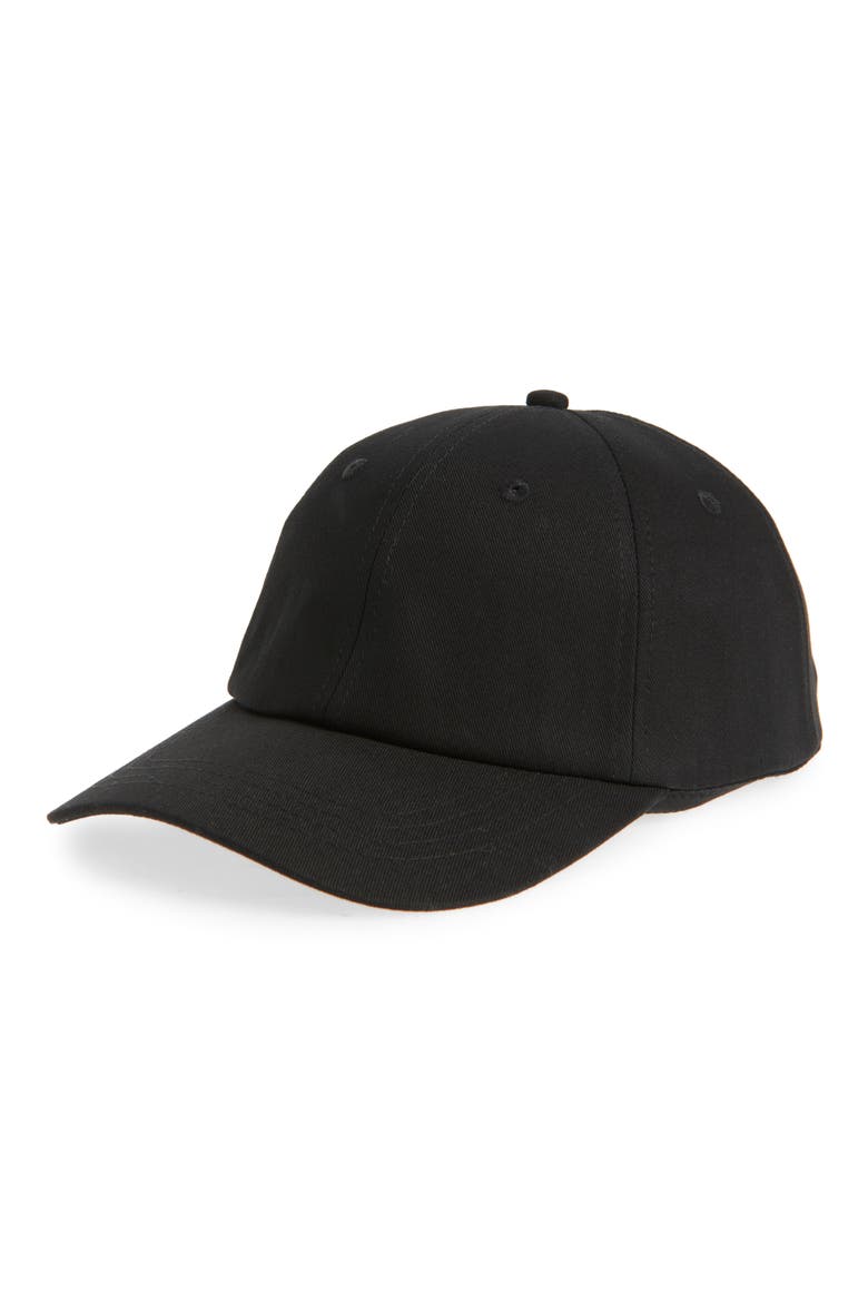 Cotton Twill Ball Cap, Main, color, WASHED BLACK