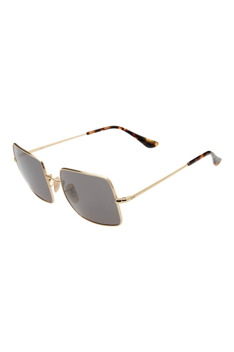 54mm Square Sunglasses, Alternate, color, GOLD/ DARK GREY SOLID