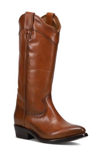 Frye Billy Daisy Knee High Western Boot In Brown