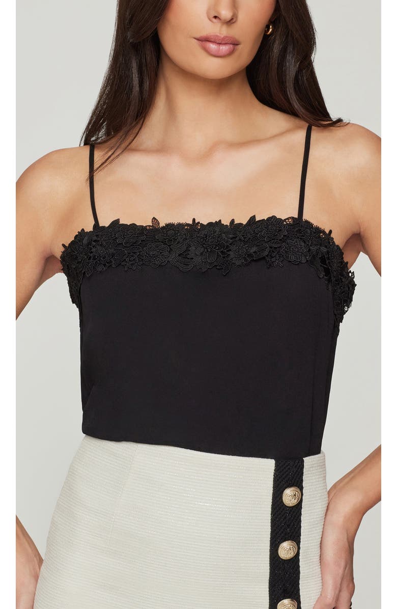 Generation Love Leah Lace Combo Cami, Alternate, color, Black