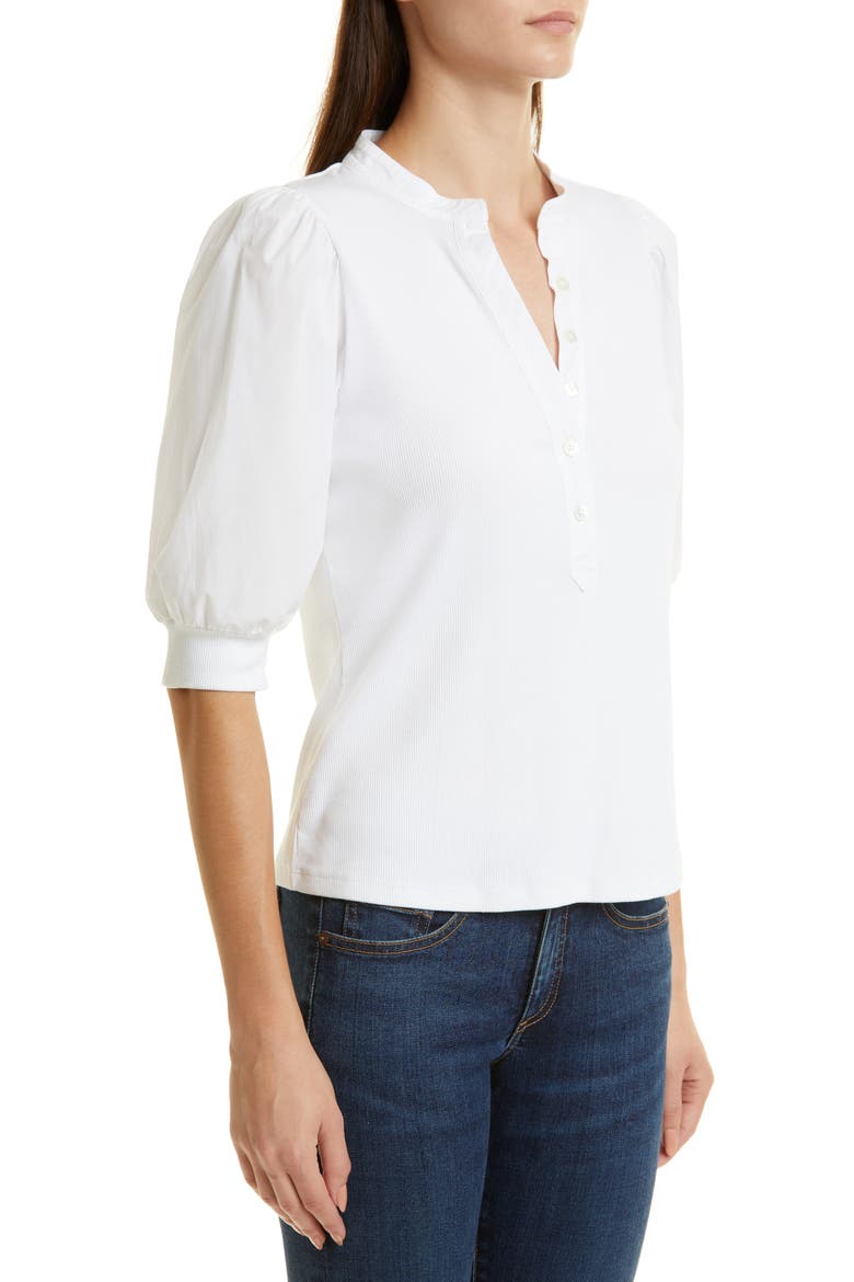 Coralee Front Button Blouse, Alternate, color, WHITE
