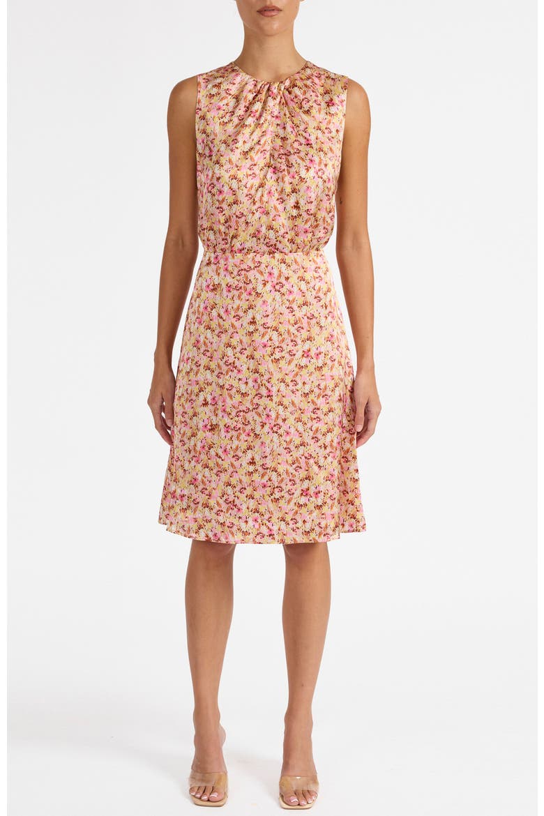 Dalby Sleeveless A-line Dress in Floral Silk Blend, Alternate, color, Sweet Pink
