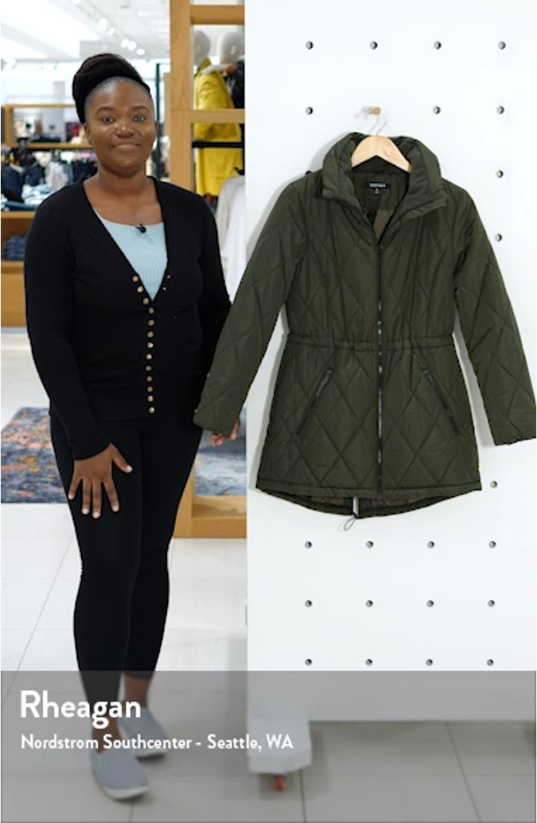 Cinch Waist Quilted Jacket, sales video thumbnail