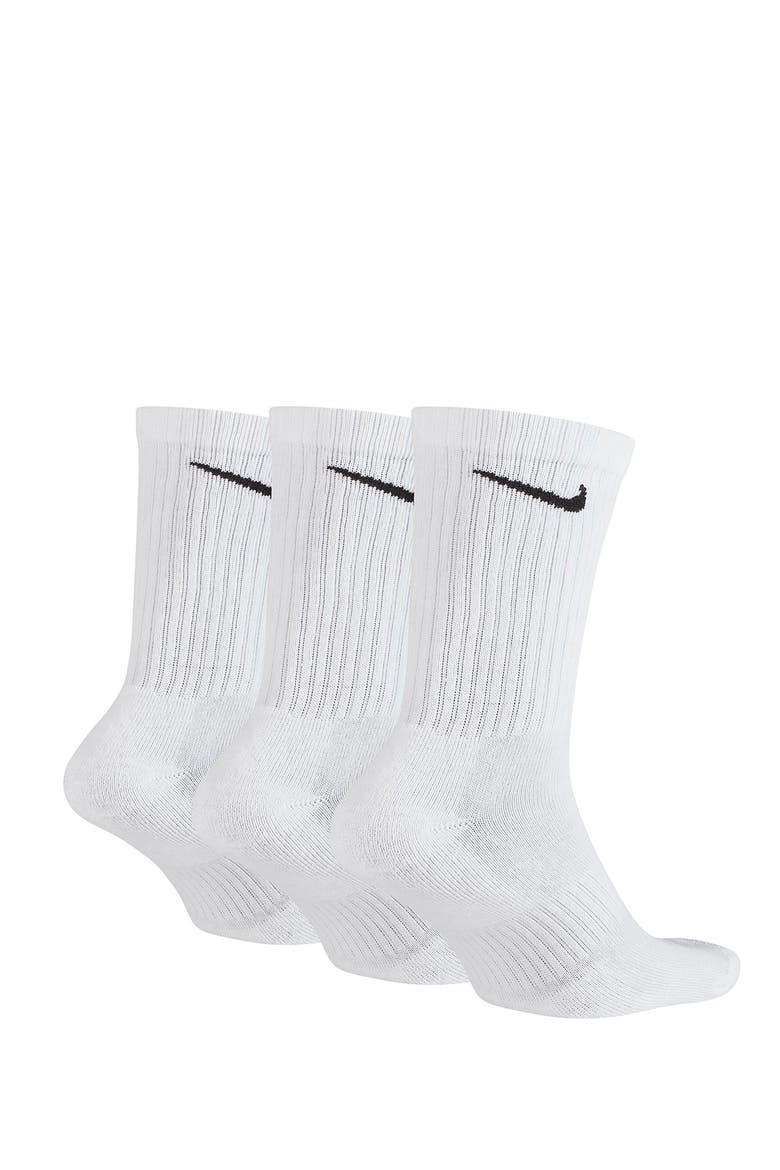 Everyday Cushioned Training Crew Socks - Pack of 3, Alternate, color, 100 WHITE/BLACK
