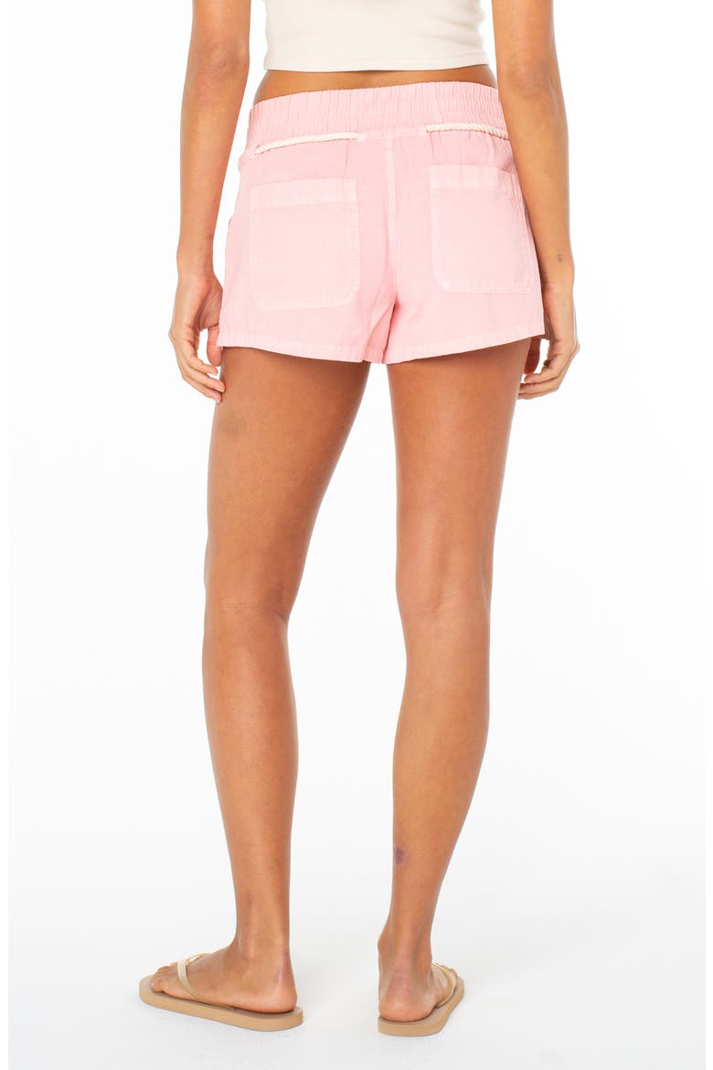 Paddle On Drawstring Cotton & Linen Shorts, Alternate, color, MUREX SHELL