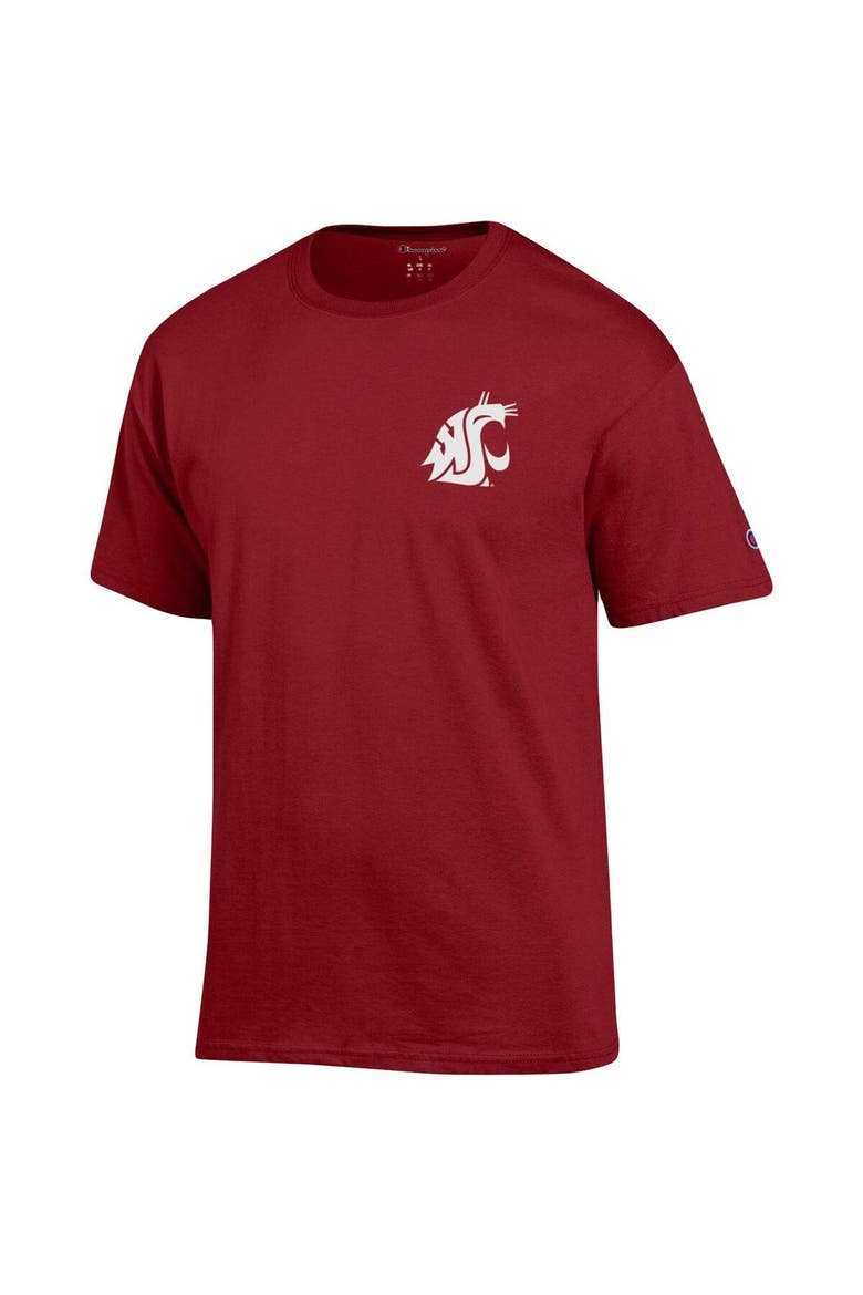 Men's Champion Crimson Washington State Cougars Stack 2-Hit T-Shirt, Alternate, color, Crimson
