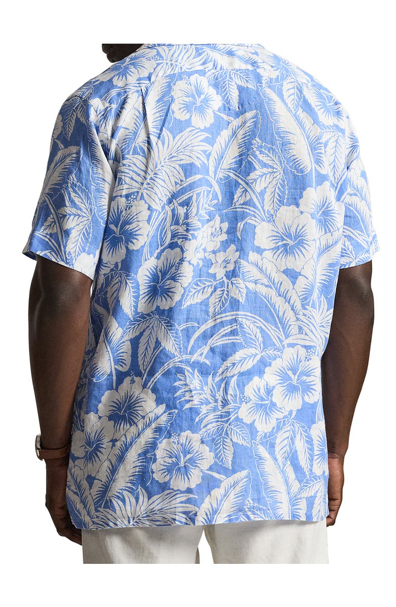 Polo Ralph Lauren Big & Tall Sweetheart Linen Floral Sport Shirt, Alternate, color, Blue