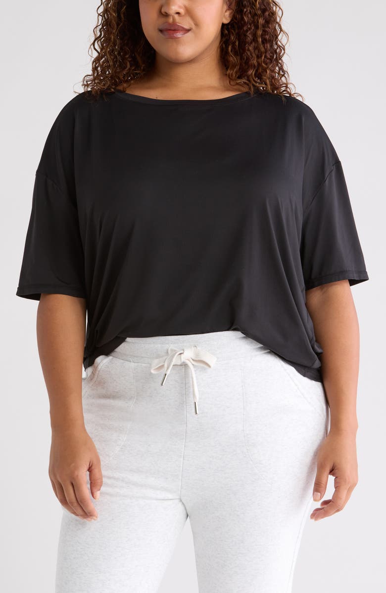 Zella Equilibrium Short Sleeve Cocoon T-Shirt, Main, color,