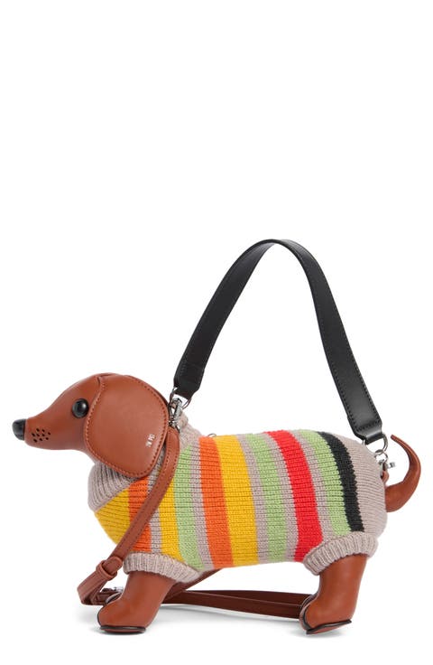 Addison Dachshund Faux Leather Handbag