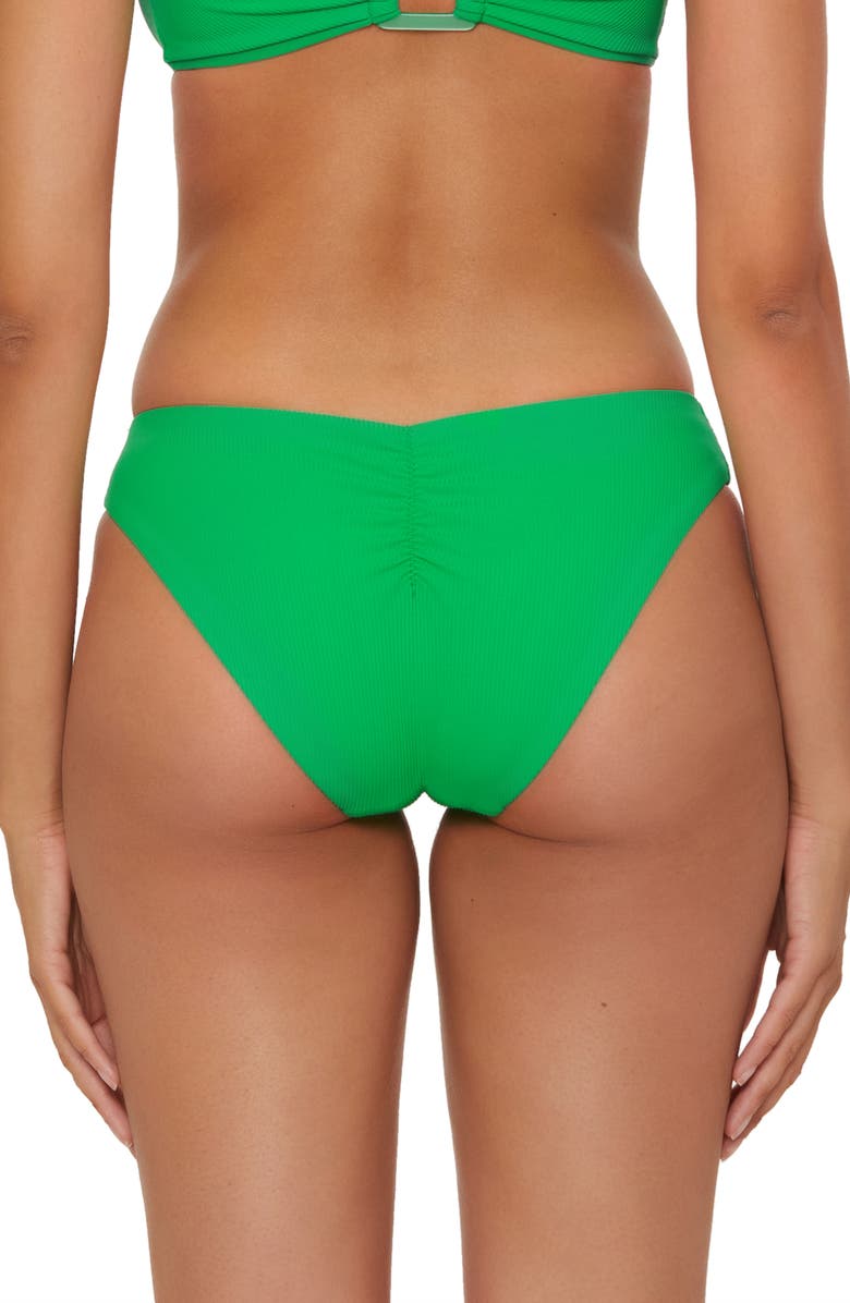 Becca Modern Edge Hipster Bikini Bottoms, Alternate, color, Green