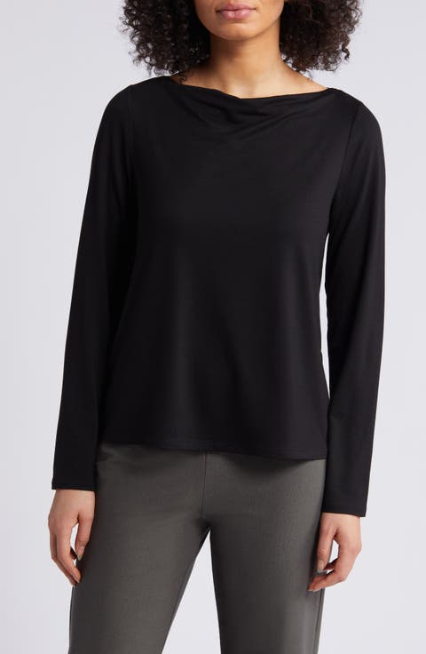 Long Sleeve Cowl Neck Top