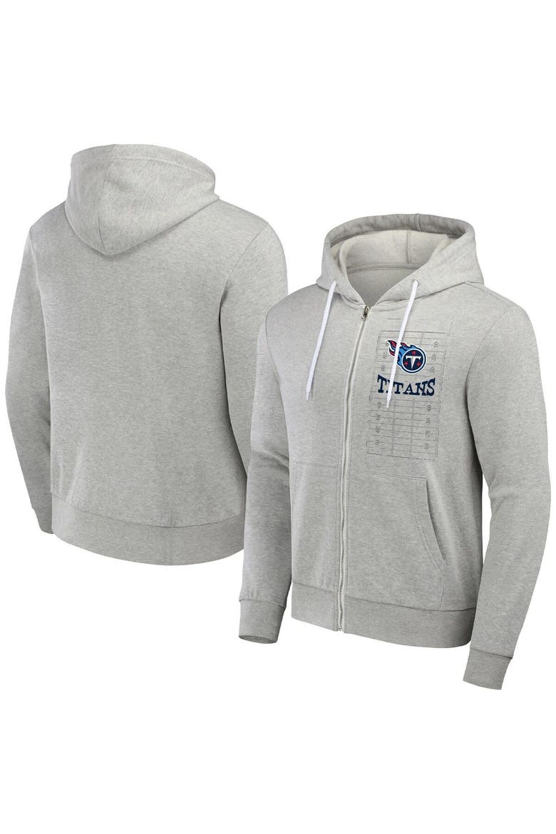 Men's NFL x Darius Rucker Collection by Fanatics Heather Gray Tennessee Titans Domestic Full-Zip Hoodie, Main, color, Heather Gray