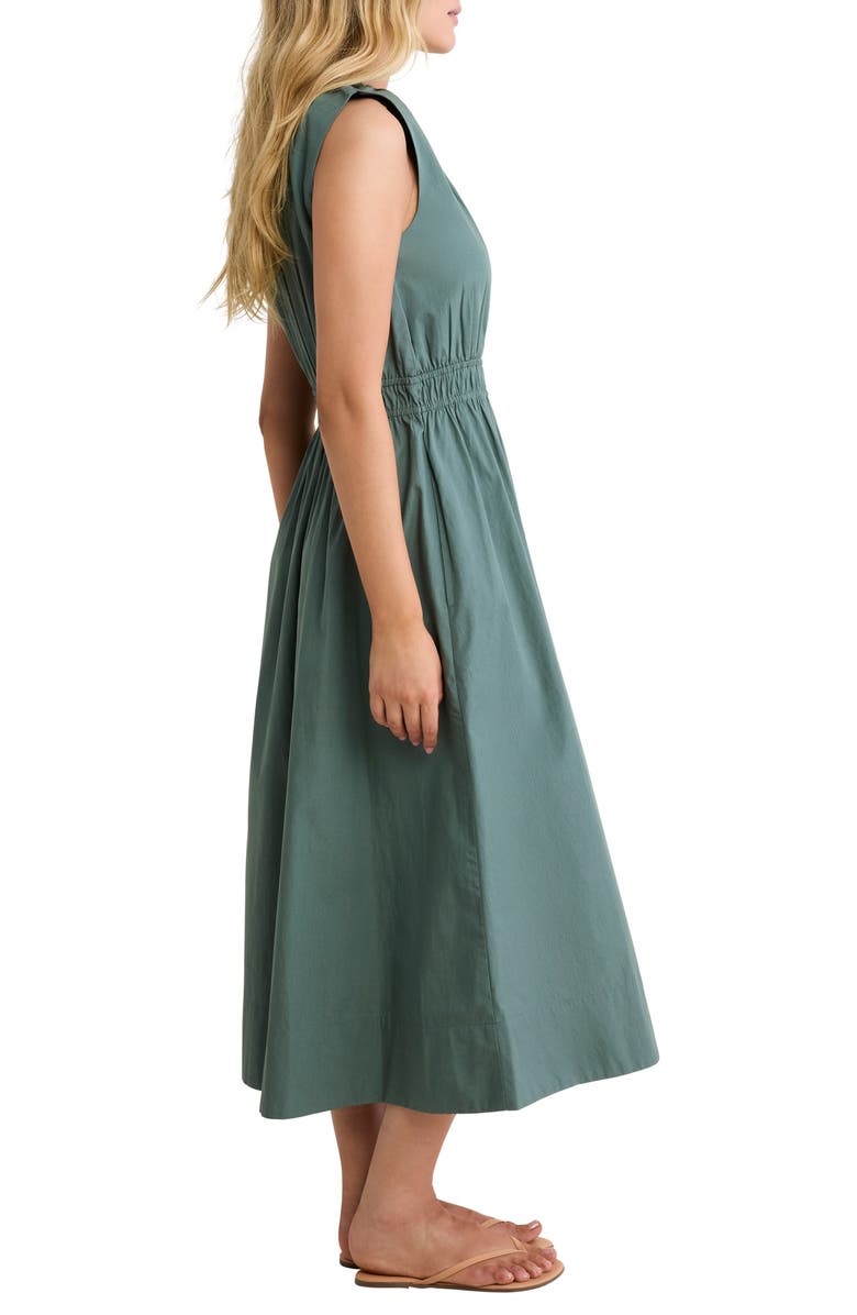 NIC+ZOE Dakota Sleeveless Poplin Maxi Dress, Alternate, color, Palm