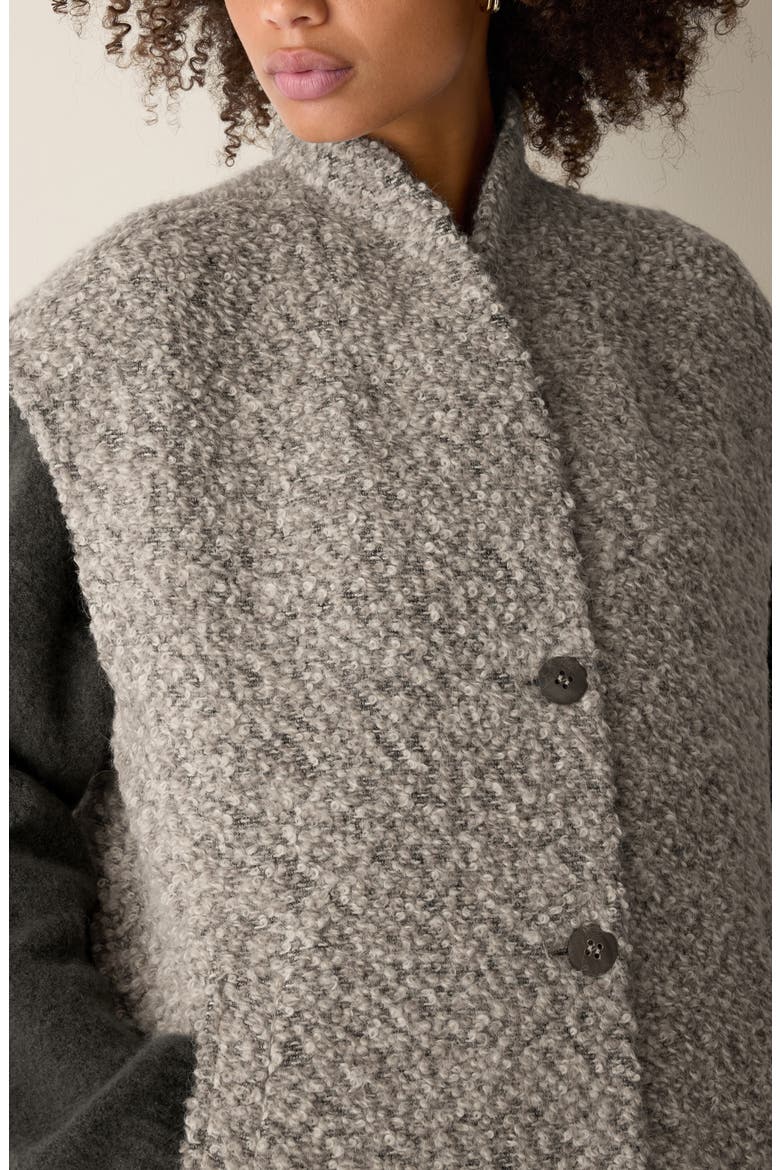 High Collar Alpaca and Wool Vest, Alternate, color, TWINE