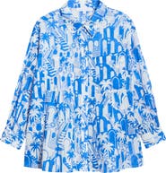 SUGARLIPS Nala Regie Print Cotton Button-Up Shirt