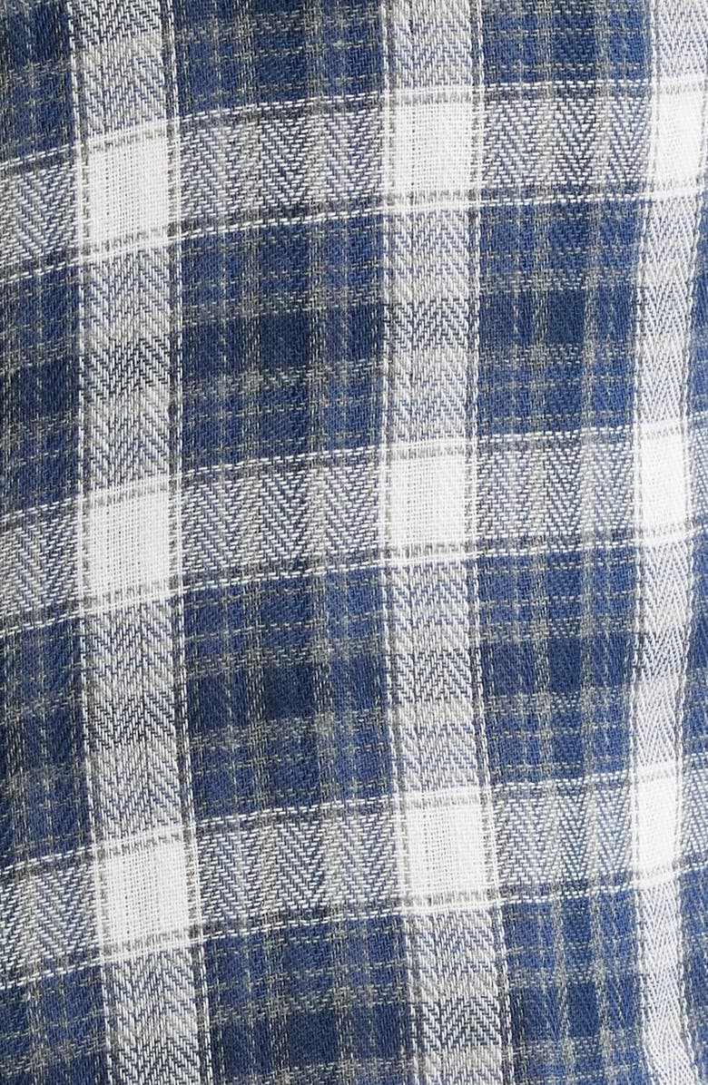 KROST Kenmare Plaid Cotton Flannel Button-Up Shirt, Alternate, color, Dark Navy