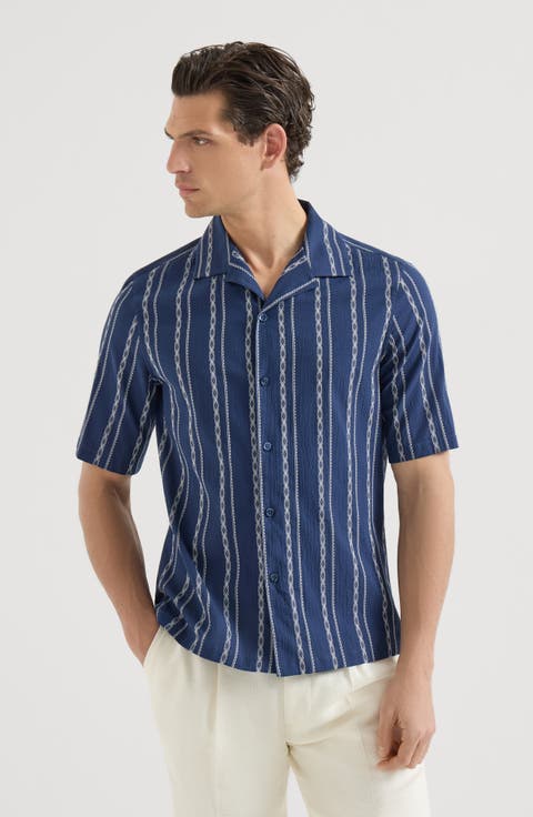 Seersucker short sleeve shirt