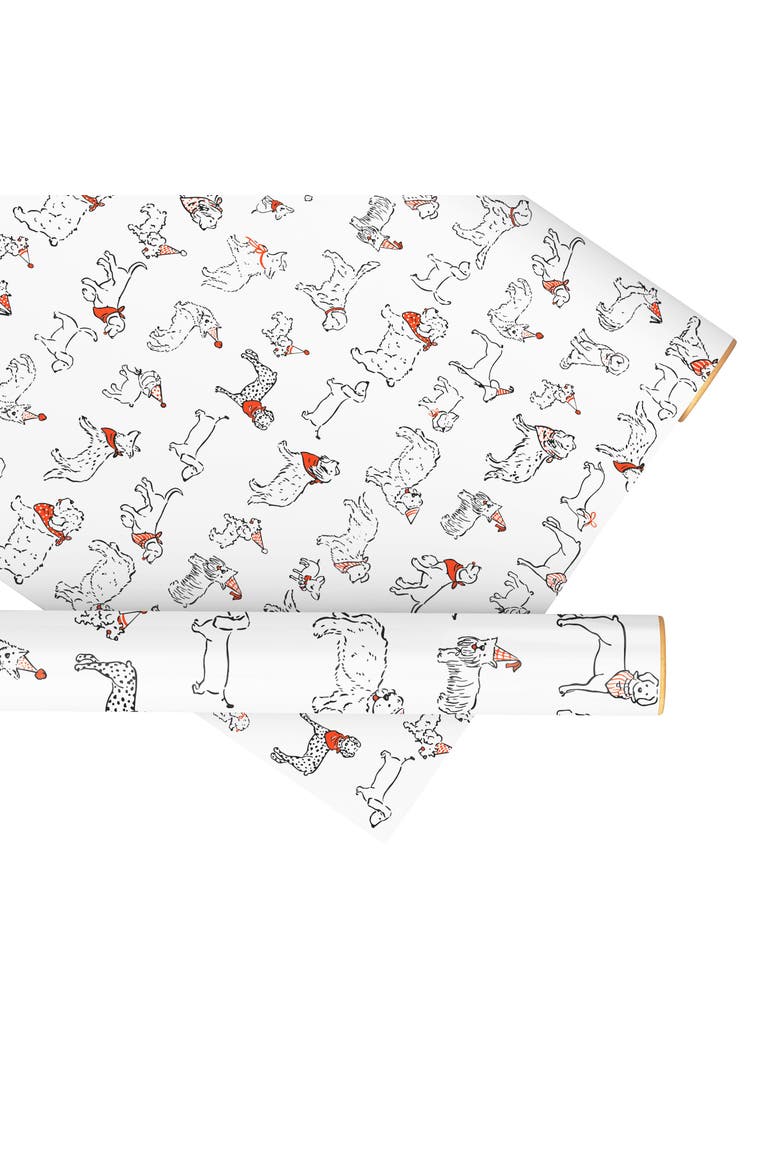 Eight Sheets Two-Sided "Party Dogs" Heavyweight Gift Wrap, Main, color, Multicolored