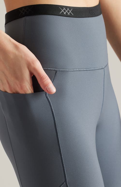 Rhone Banded Hi Form Pocket Ankle Leggings In Blue Slate