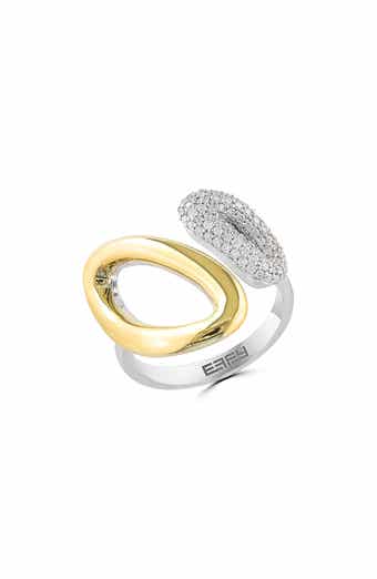 EFFY Two-Tone Pavé Diamond Bypass Ring
