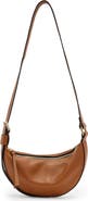 AllSaints Half Moon Leather Crossbody Bag