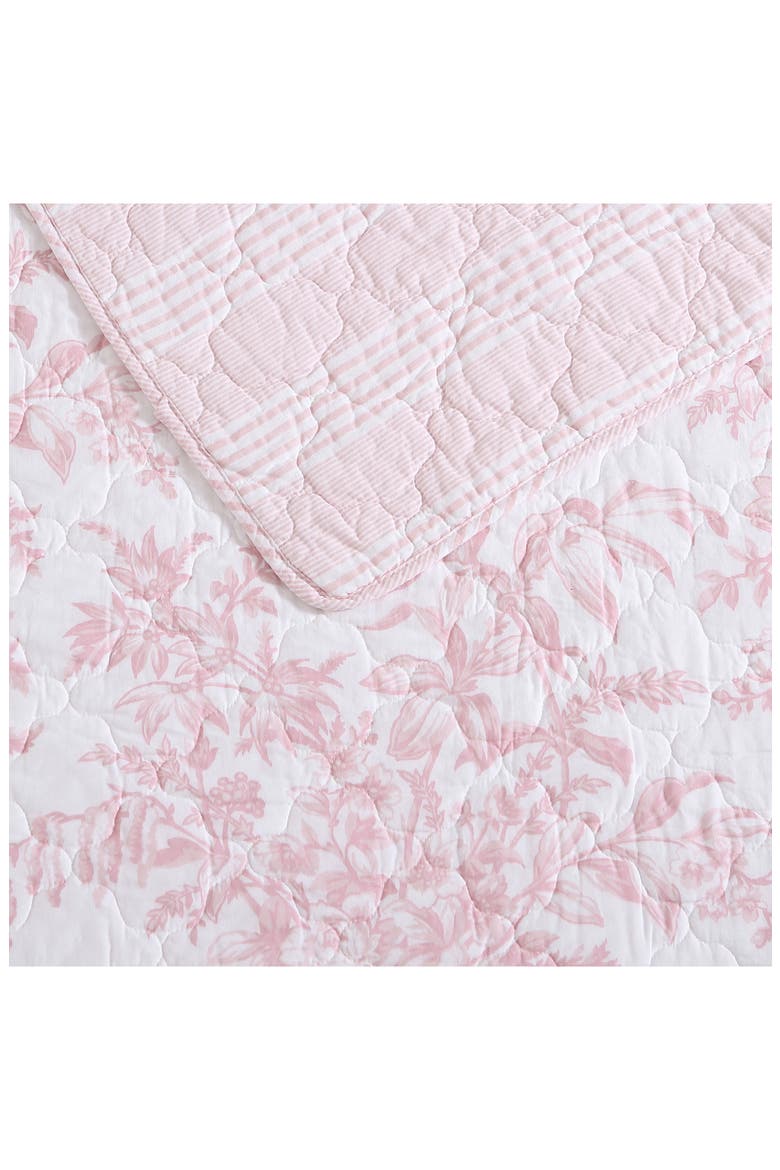 Bedford Quilt & Sham Set, Alternate, color, PALE PINK/ WHITE