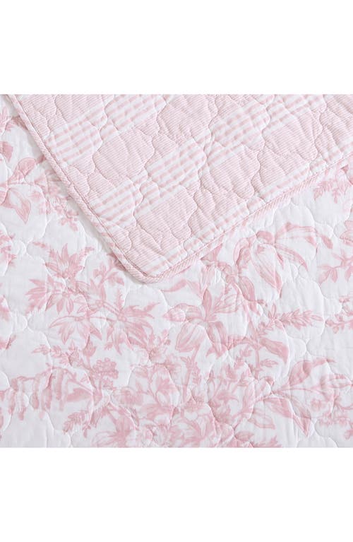 Laura Ashley Bedford Quilt & Sham Set In Pink